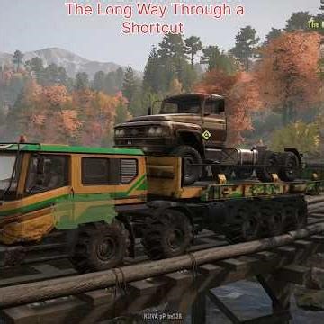 snowrunner season 17 gameplay. the long way through a shortcut. snowrunner short video gameplay