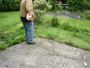 STIHL FS 55-R WEEDEATER IN ACTION