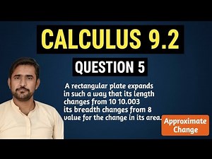 Bsc Calculus Math Exercise 9.2 Q5: finding Approximate Change in Area ‪@Educationalinfo786‬