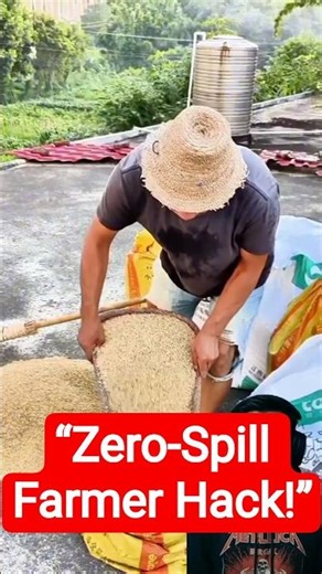 Genius Farmer Hack: Zero-Spill Grain Pouring! #diyhacks #reallifehacks #shorts