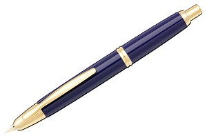 Pilot Vanishing Point Fountain Pen - Blue/Gold - The Goulet Pen Company