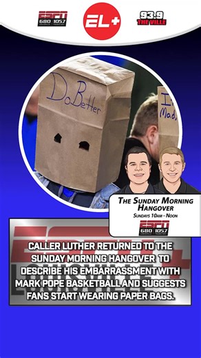 Kentucky Basketball Fan EMBARRASSED by Mark Pope threatens to wear Paper Bags to Games #espn #reels ESPN Louisville PAPER BAG TIME FOR KENTUCKY BASKETBALL IN RUPP ARENA?| The Sunday Morning Hangover with Nick Curran and Phil Baker took Caller Luther’s call where the Fire Pope paper bags might start showing in Rupp Arena if this continues. Listen to the Sunday Morning Hangover (Sundays 10am to 12pm) on ESPN 680/105.7 and the ESPN Louisville app! PODCAST: https://podcasts.apple.com/us/podcast/addi