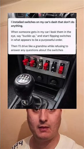 I Installed Fake Switches on My Car Dashboard That Don’t Do Anything #shorts