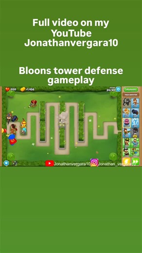 Jonathan Vergara on Instagram: "Bloons tower defense gameplay"