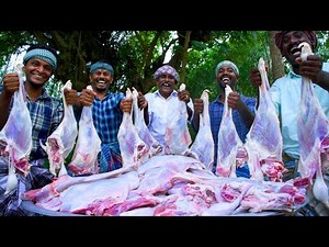 20 GOAT MUTTON LEGS 💥 Full Mutton Leg Fry Recipe Cooking in Village 💥 Fried Mutton Recipes💥Cooking