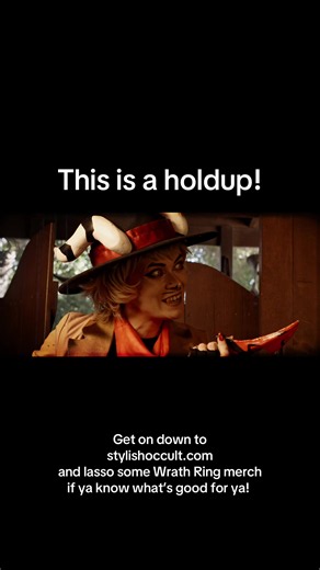 This is a holdup! Get on down to stylishoccult.com and lasso some Wrath Ring merch if ya know what’s good for ya! 🐎 Striker played by @TaffyTier #helluvaboss #strikerhelluvaboss #wrathring #stylishoccult