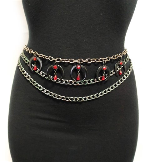 Black Chain Waist Belt: Adjustable Body Jewelry - Etsy