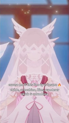 Genshin fes pv can we get these as skin💕 #genshinimpact #columbina #arlecchino #childe #flins #skirk