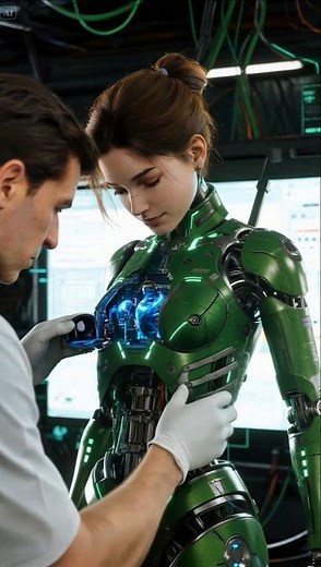 Guy Tries Out the Newest Girlfriend Robot at the Expo.