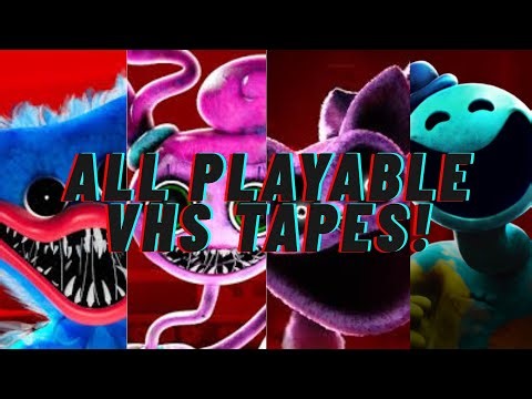 Poppy Playtime chapter 1-4, all playable VHS tapes in gameplay POV!
