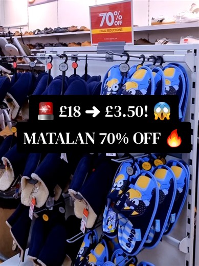 Matalan 70% OFF slippers — £18 to £3.50 Final Reductions