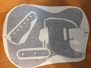 Telecaster Routing Template for Guitar Making. 1952 Telecaster Body. Vinyl Sticker Body Template, Luthier Supplies - Etsy