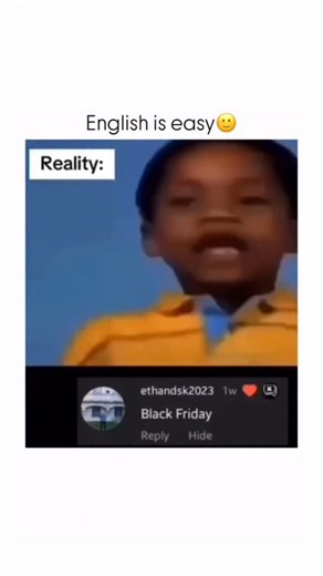 FUNNY FUNNY on Instagram: "The video is a short, humorous clip focusing on a reaction image and several user comments. The video opens with the text “Reality:” overlaid on a close-up of a young boy’s face. The boy, wearing a yellow and blue collared shirt, is looking upwards with a dramatic, almost pleading or ecstatic, open-mouthed expression, a popular internet reaction meme. Below the image, a series of TikTok/Instagram comments rapidly scroll up, one at a time, seemingly replacing the previo