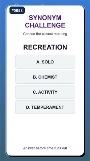 Synonym Quiz #0058 | English Vocabulary Practice