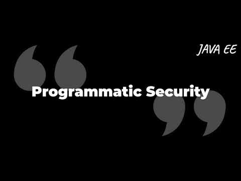 Programmatic Security In java EE part 25