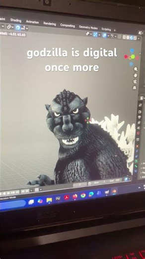 testing out blender #godzilla #godzilla1954 #blender3d #shorts