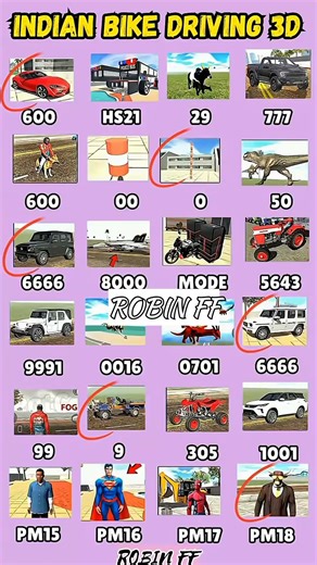 Real Code 💥 Indian Bike Driving 3d 🥳 all new cheat codes update| #ibd3d #gaming #shorts #gta