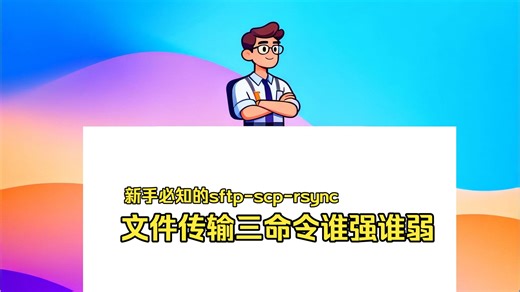 新手必知的文件传输三命令sftp-scp-rsync谁强谁弱