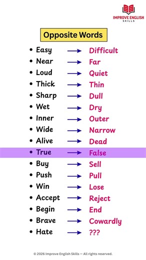 Opposite Words in English #shorts #learnenglish #vocabulary #viral #trending #fyp #education