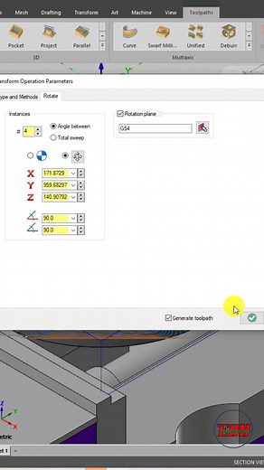 Dynamic mill Vs Transform toolpath #mastercam #solidworks #solidworks2018 #solidworks #solidworks #inventor #autodesk #autocad #cnc