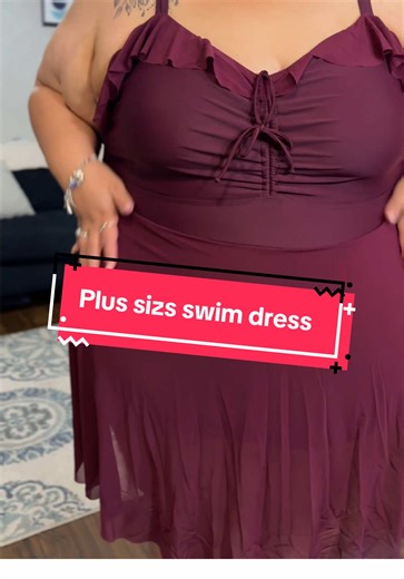 Am I going to the prom or beach?!! Can’t tell honey! This swim dress is everything!!! #plussizefashion #curvyfashion #plussizeswimsuit #swimdress #tiktokshopcreatorpicks