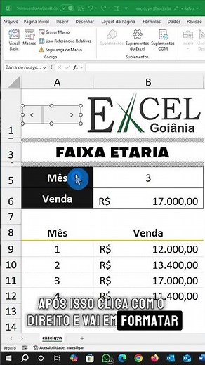 Scroll Bar in Excel