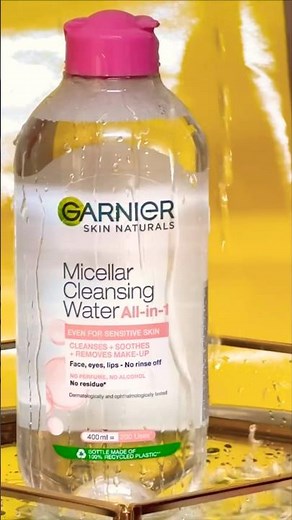 Trying Garnier Micellar Water 🤍 Gentle Makeup Removal