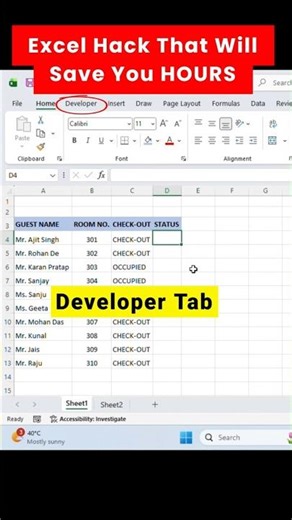Excel Trick That Looks Like MAGIC Must Try! #shorts #excel #checkbox