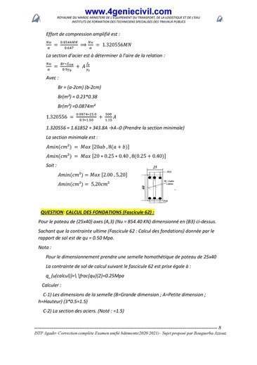 Maîtrisez le BAEL 91 (modifié 99) avec nos exercices corrigés sur le calcul et le ferraillage des poutres en béton armé! à Télécharger ici : https://www.4geniecivil.com/2025/11/correction-examen-beton-arme-pdf.html Détaillez les méthodes aux États Limites Ultimes (E.L.U.) et aux États Limites de Service (E.L.S.). Idéal pour étudiants et professionnels du Génie Civil. 🚀 #BAEL #BétonArmé #GénieCivil #CalculStructure #Ferraillage #PoutreBA #ExercicesCorrigés #ELU #ELS #StructureBâtiment | Cours gé