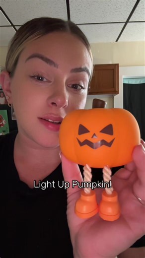 These light up pumpkins are super cute and are perfect night lights for the kids! 🧡 #halloweendecor #lightuppumpkins