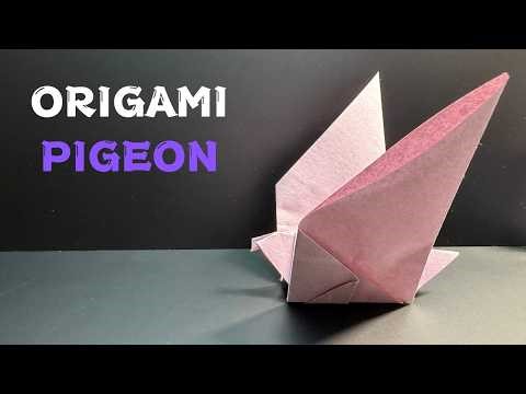 How to fold a pigeon Easy Origami Bird from Japan