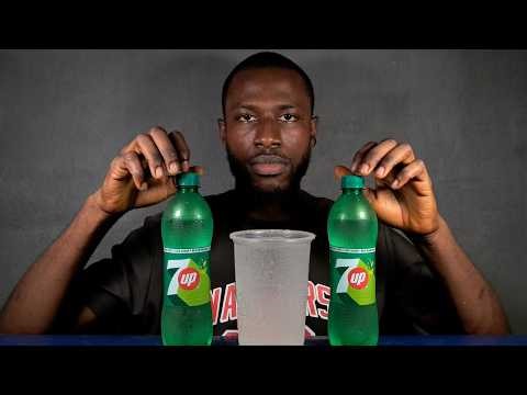ASMR DRINKING | FRIDGE ICE COLD 7UP SODA DRINK ASMR