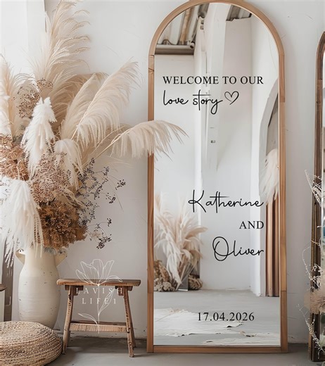 Welcome Wedding Sign Decal for Selfie Mirror, Personalised DIY Vinyl Sticker for Reception Sign, Wedding Signage, - Etsy UK