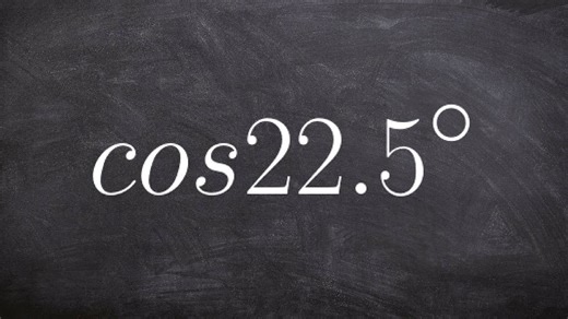 Evaluate cosine using half angle formula