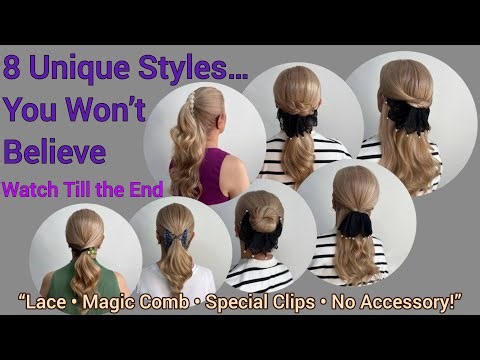 7 Stunning Half-Up Hairstyles + 1 Royal Bun | Unique Accessories Edition