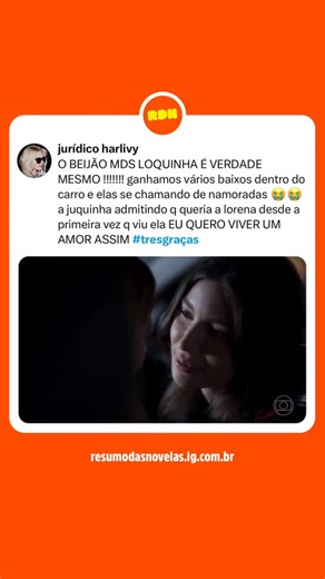 Resumo das Novelas on Instagram: "Tão bonita a forma como estão desenvolvendo esse casal 🥹💞💞 🎥✨ (Reprodução / Globo) #trêsgraças #redeglobo #novelas #novela #noveladas9"