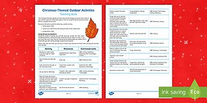 Christmas-Themed Outdoor School Activities