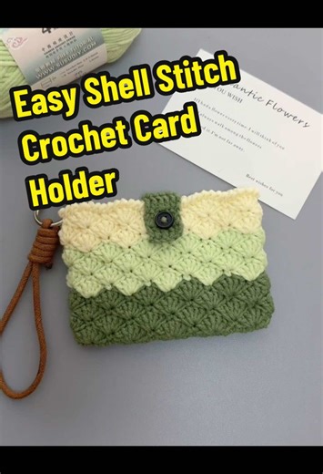 Create a fresh and stylish crochet card holder using a simple shell stitch pattern. Perfect for bank cards and ID cards, this beginner-friendly project uses one repeating stitch for a clean, elegant finish. Follow along and crochet a practical handmade accessory today. #CrochetBeginner #ShellStitch #HandmadeAccessories #CrochetTutorial #EasyCrochet