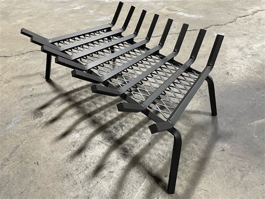 Heavy Duty Fireplace Grate: Carbon Steel or Stainless Steel Wood Insert, USA Made - Etsy