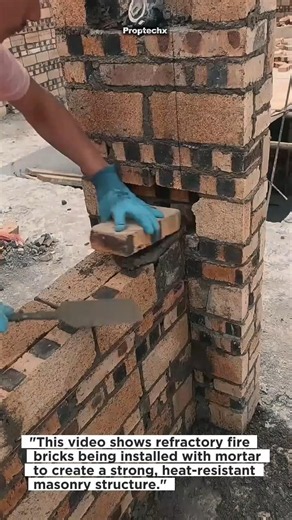 Fire Brick Installation Explained! #Construction #Masonry #Engineering