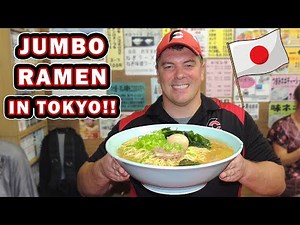 Jumbo Tonkotsu Ramen Challenge in Tokyo, Japan!!