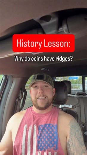 6.6K views · 34 reactions | History Lesson: Why do coins have ridges? A “specific group of people” were known to “clip” these coins to steal from the people, while advertising the coin was still worth the same amount. These ridges were so *those* people couldn’t clip the coins anymore without people noticing | Jarrod Wright | Facebook