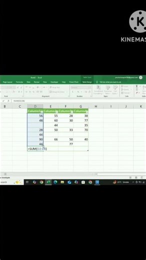 how to add values in Marks sheet in MS Excel. we use formula to find out the total value.