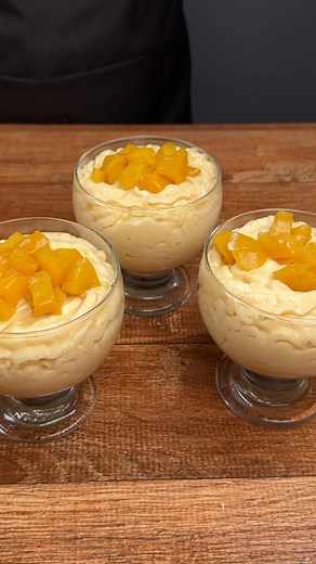 Dessert de mousse de pêche ! Prêt en 5 minutes ! | Recettes Délicieuses France