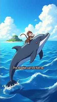 The monkey🐒 and the dolphin🐬| Shorts story | English story for kids