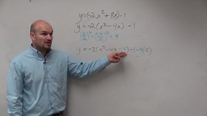 Completing the square to transform from standard to vertex form