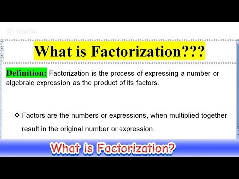 What is Factorization? | Understanding the Basics of Factorization of Algebraic Expressions