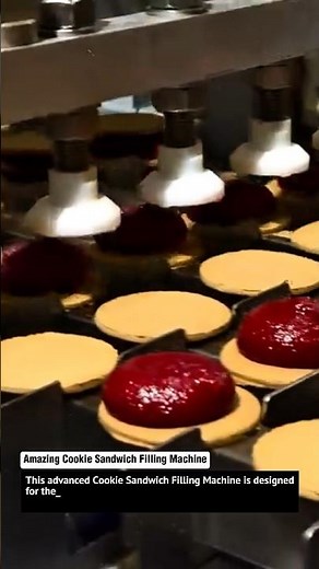 Amazing Cookie Sandwich Filling Machine | Modern Jam Biscuit Production Line | Food Factory Process