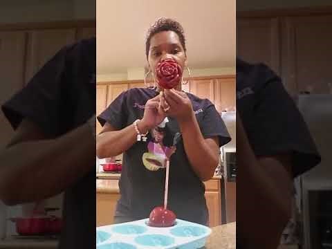 Rose candy apple tutorial for Valentine's Day