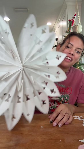 DIY Paper Bag Snowflakes for Holiday Decor